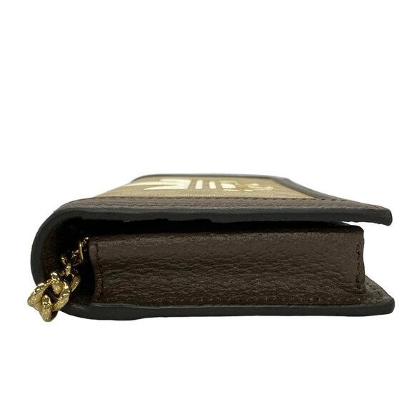 Auth GUCCI Crystal GG 621892 Brown Dark Brown Coated Canvas Leather - Picture 11 of 13